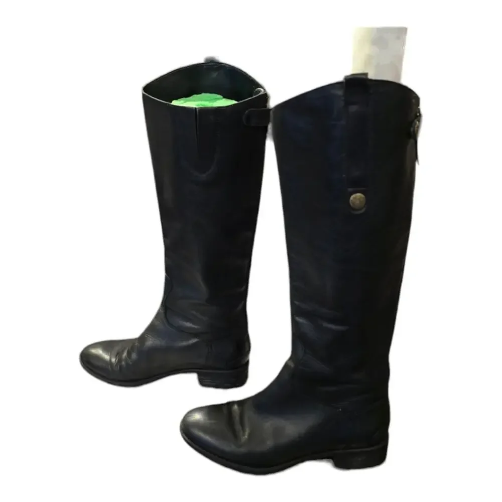 Sam Edelman Black‎ Leather Riding Tall Boots Size 6